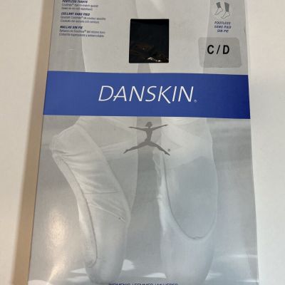 Danskin Women's Footless Tight,Black,C/D, Black, Size C/D Style 711